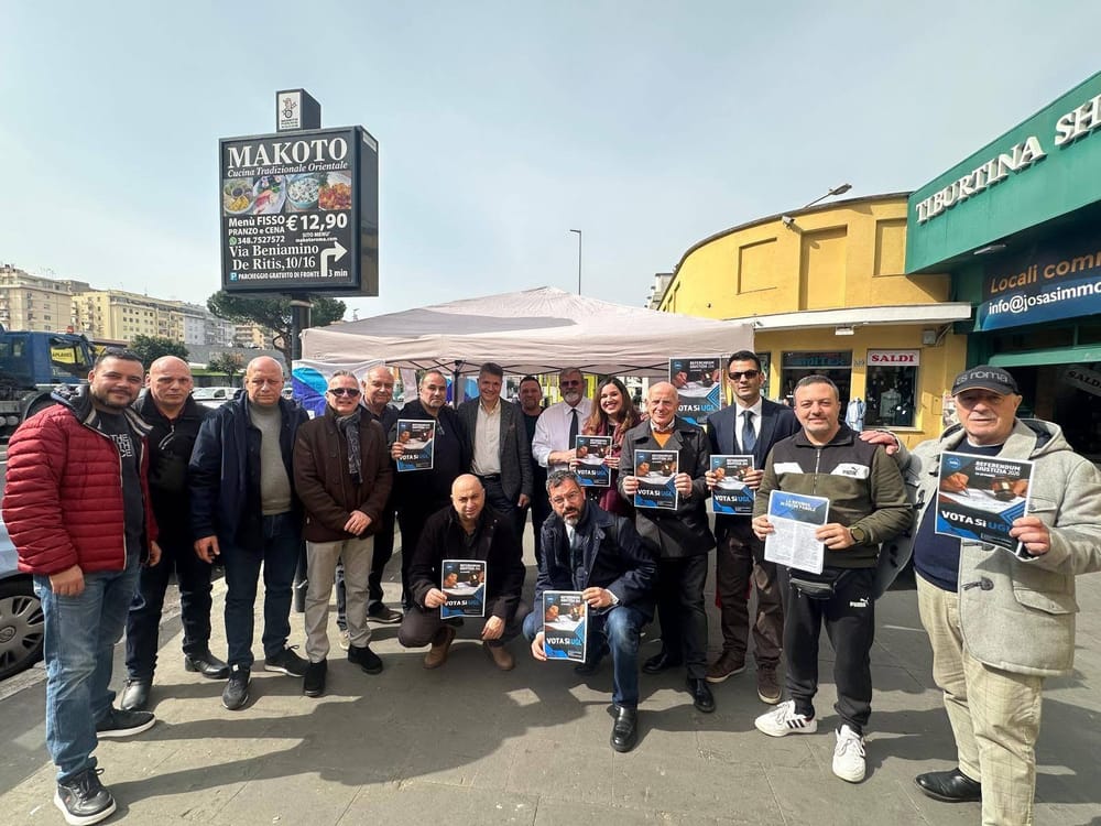 Referendum, UGL Roma in piazza sulla Tiburtina: gazebo per il Sì