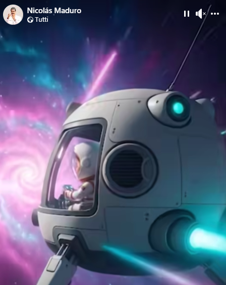 Maduro pubblica un reel generato con IA e annuncia una nuova missione nello spazio