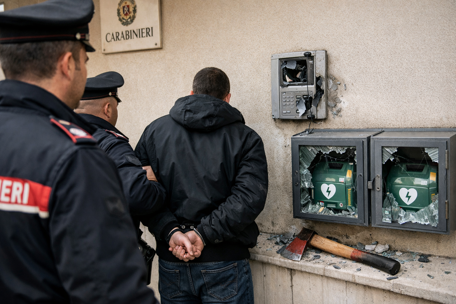 Mazara del Vallo, assalto con l'ascia alla caserma: distrutti citofono e defibrillatori. Denunciato