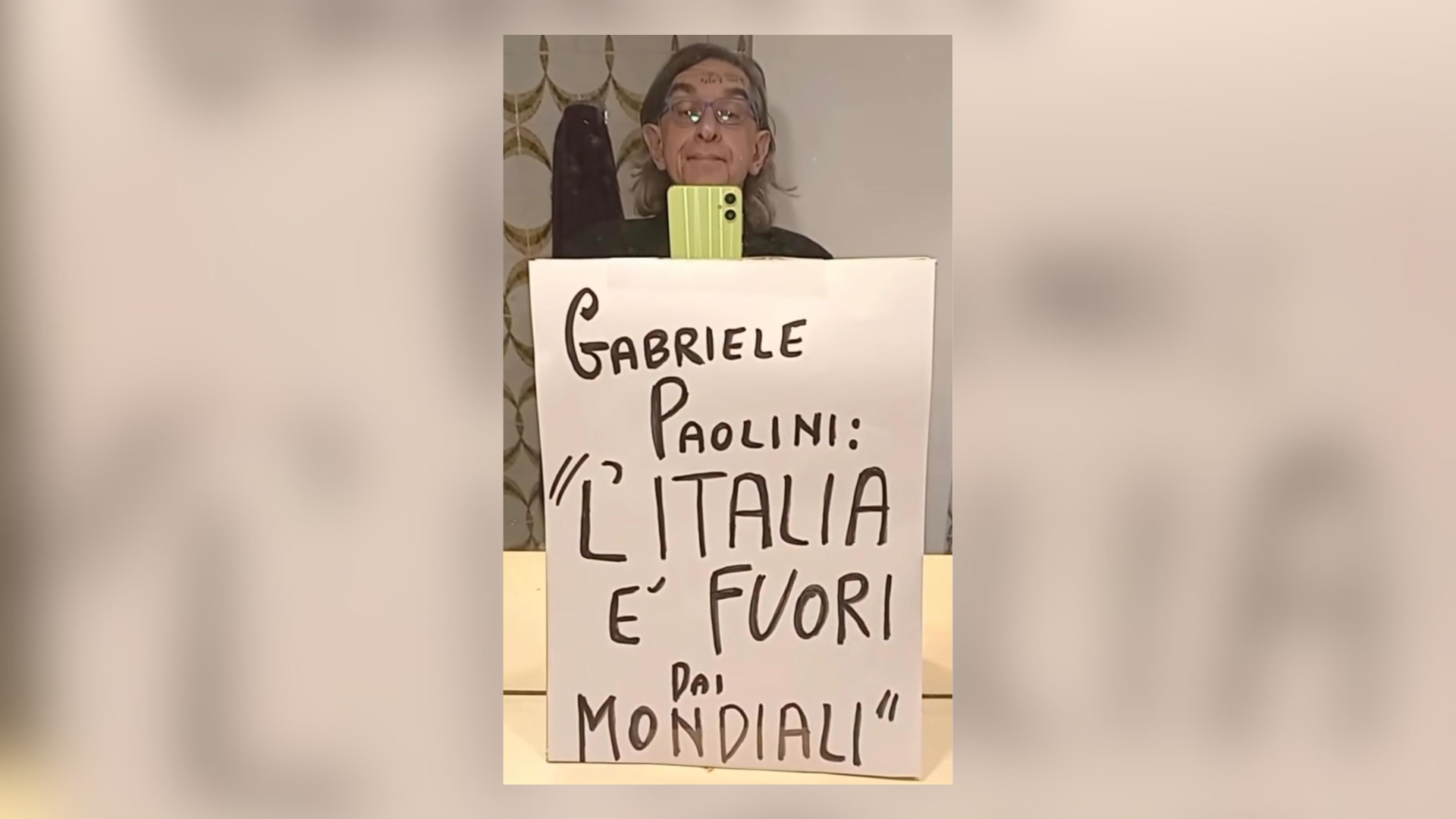 Gabriele Paolini ci riprova, annuncio Mondiali: “L’Italia è fuori”
