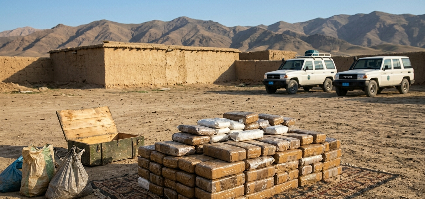 Afghanistan, maxi sequestro di droga: confiscati 35 kg, due arresti