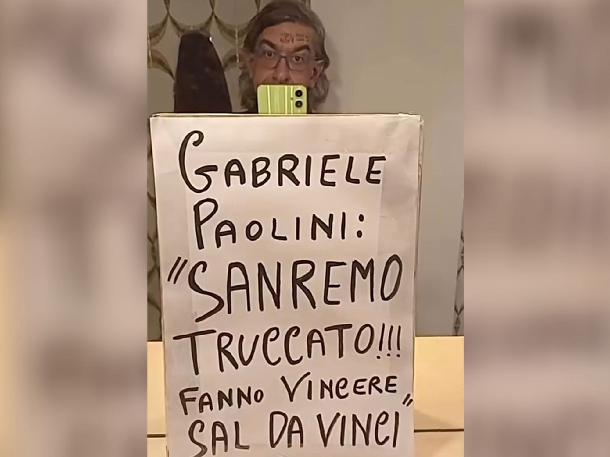 Sanremo, pronostico di Paolini il giorno prima, “Vince Sal Da Vinci, è tutto truccato”