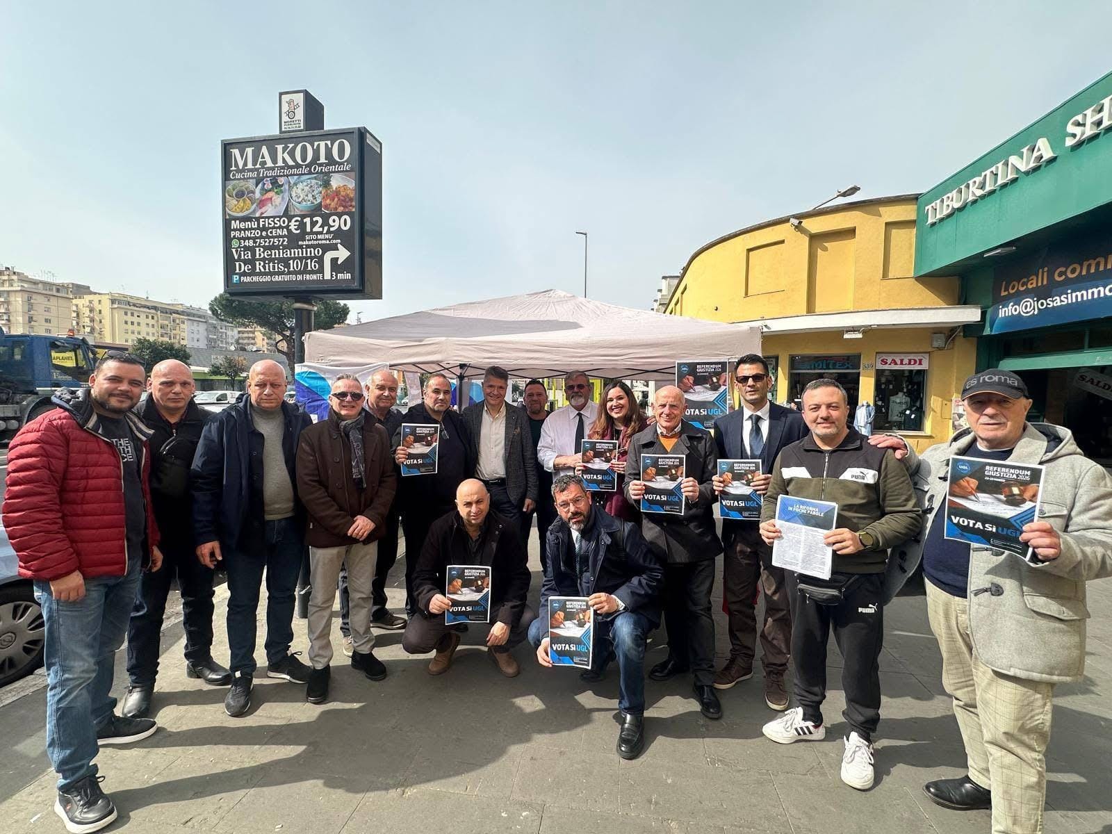 Referendum, UGL Roma in piazza sulla Tiburtina: gazebo per il Sì